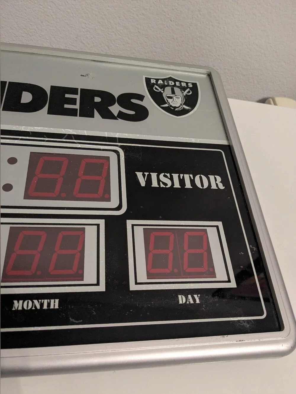 NFL RAIDERS Football Digital Scoreboard Display Clock (READ)